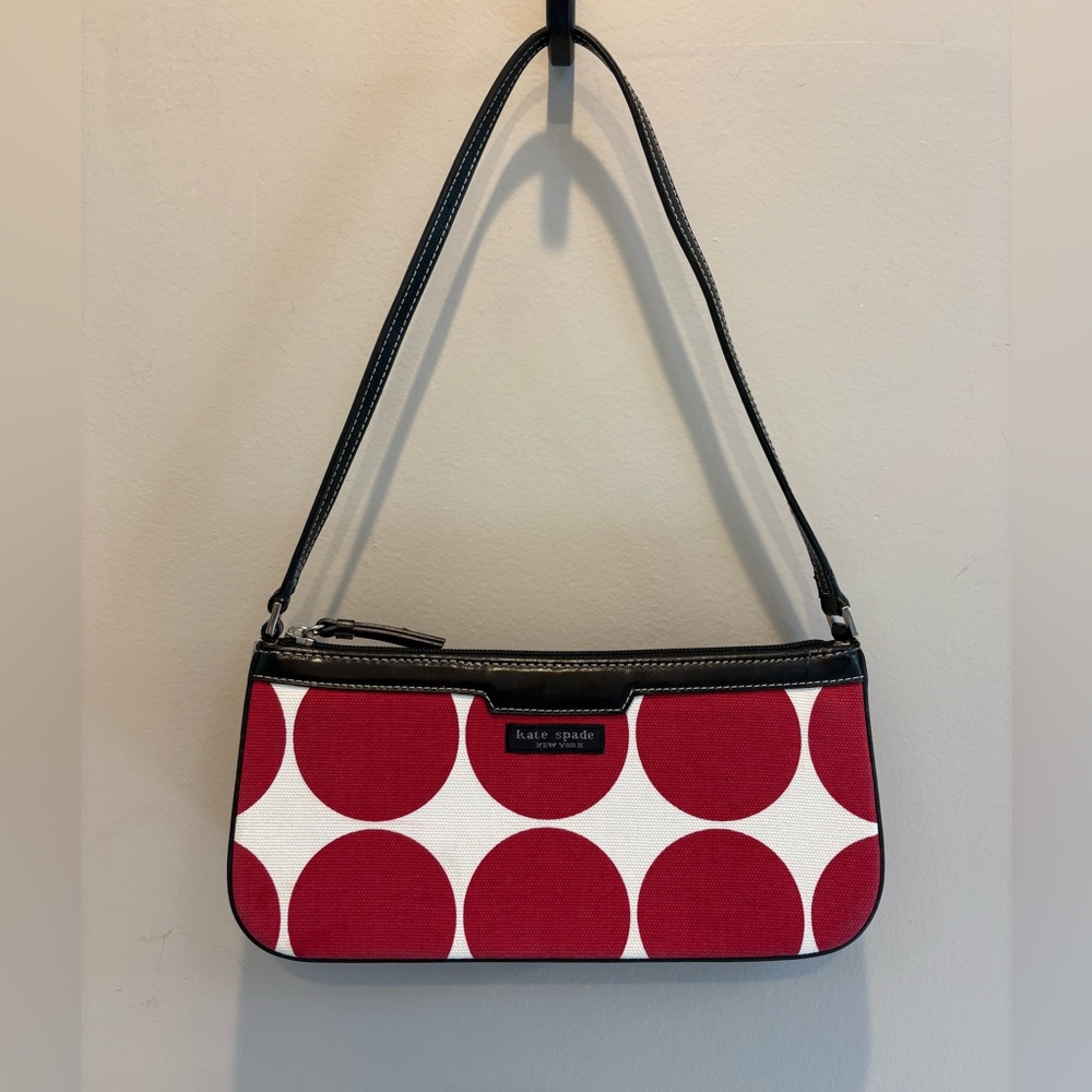 kate spade Red and White Polka Dot Shoulder Bag